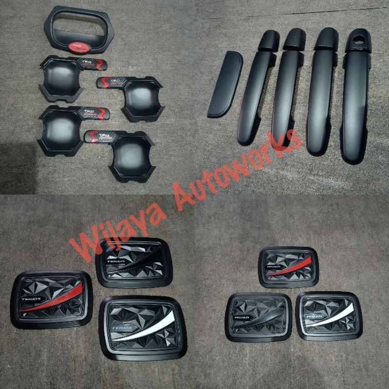 Paket Outer handle tank cover bensin Hitam Terios Rush 2006-2017