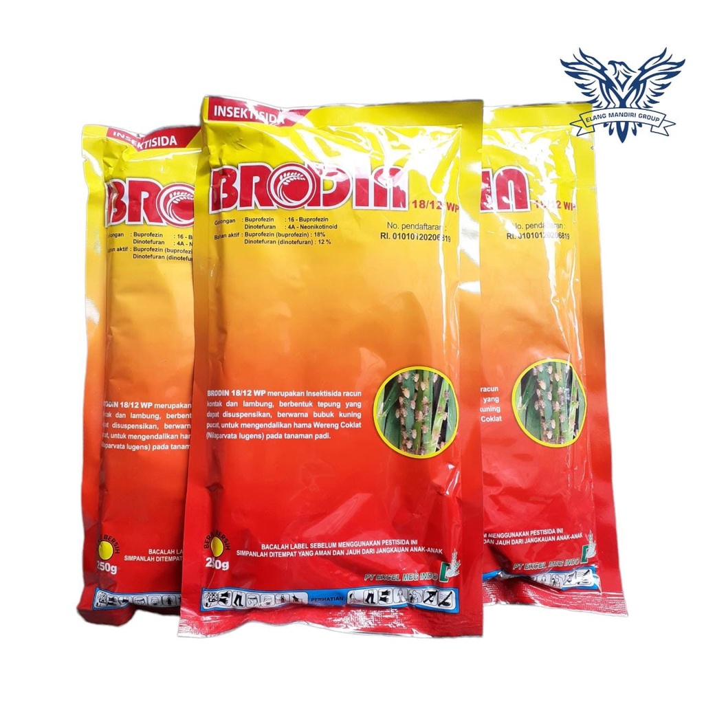 Insektisida Brodin 250 gr 2  bahan aktif  applaud + tenchu dinotefuron 12% + buprofezin 18% Applaud Bolsano 60/10 wp Inztan 400EC