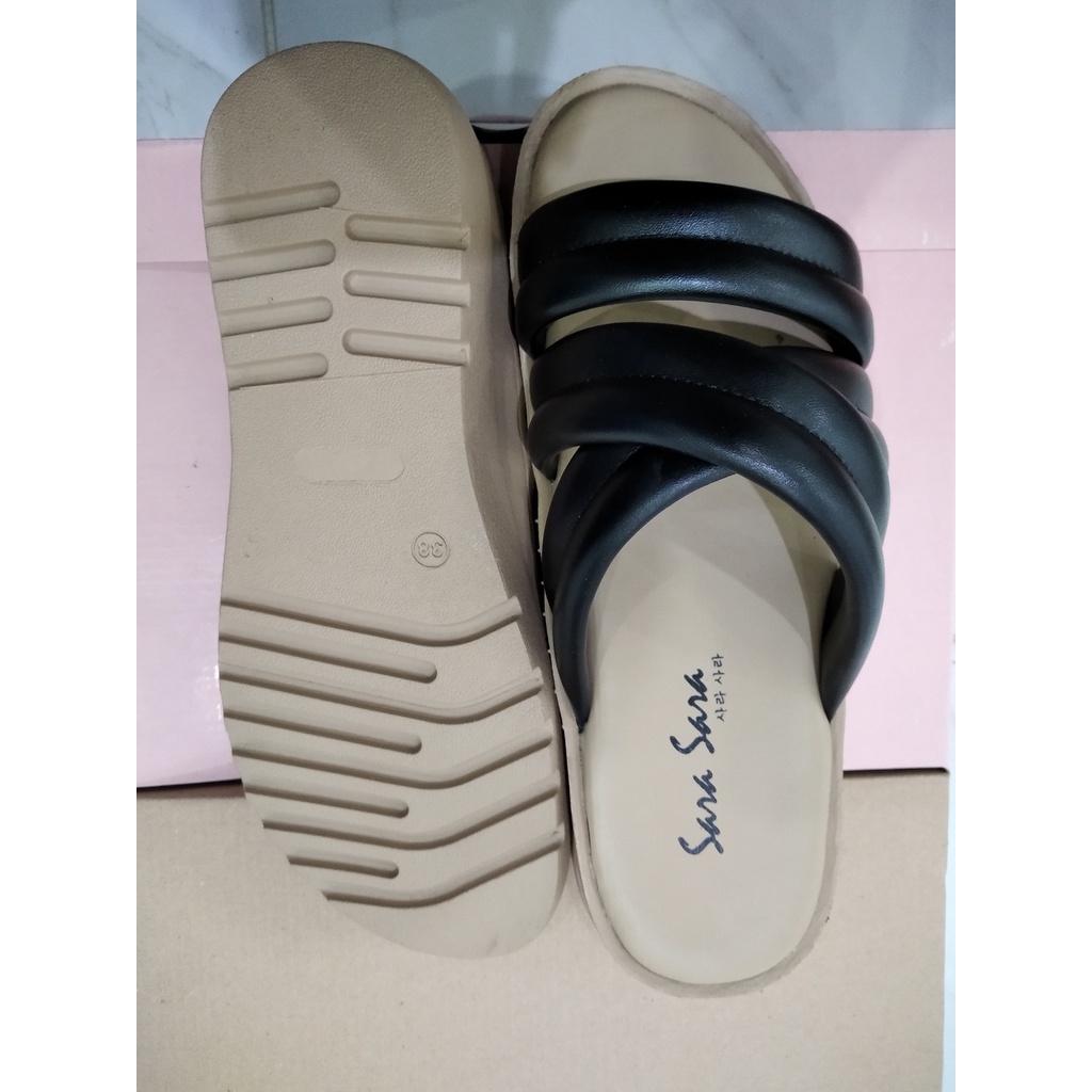 Sara Sara Deka Sendal Slop Wanita Sandal Selop Casual Cewek Model Silang Size 36-40