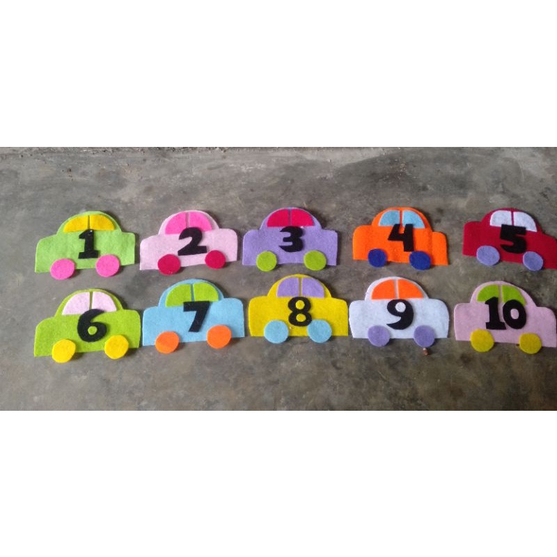 hiasan dinding tempel nama hari dan angka