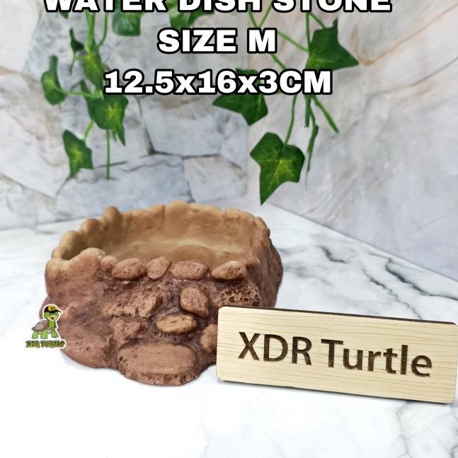 WATER DISH STONE SIZE M TEMPAT MINUM TORTO KADAL SULCATA TEGU GECKO