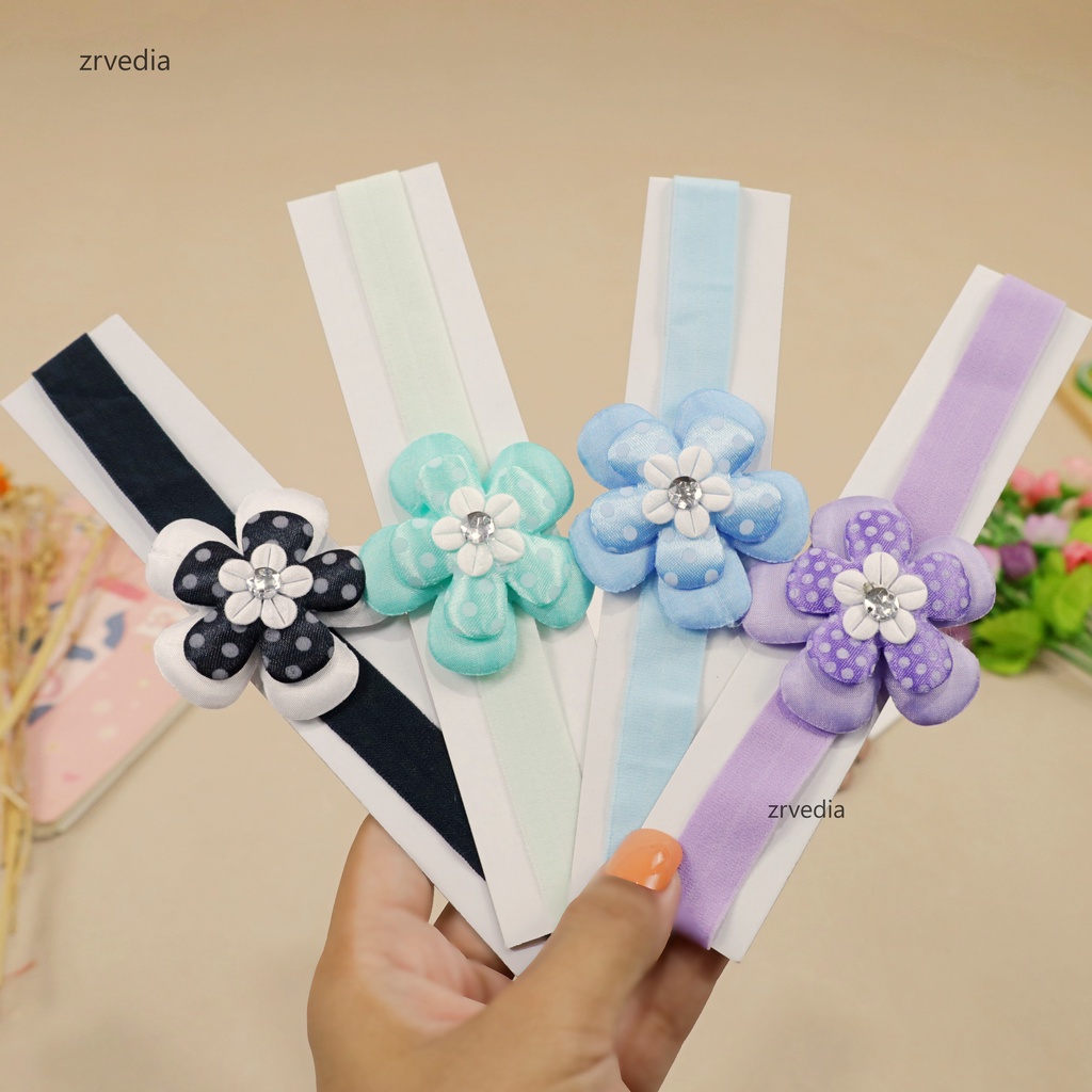 (SATUAN) Bandana Little Flower Bayi Anak Perempuan / Bandana Bunga Aksesoris Rambut Import Bayi Lucu Cewek Polos Bandana Balita Kiosbalitaaprillia