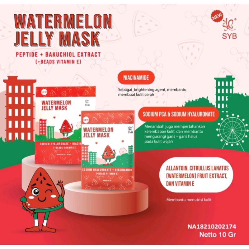 SYB Jelly Mask || BlueDNA Salmon || Watermelon