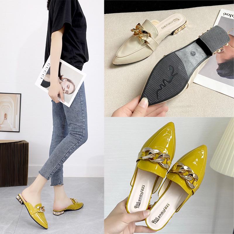 Free Box Flat Shoes Wanita Best Seller Sandal Kantoran NS970 Sepatu Sandal Flat Wanita Sepatu Hak Tinggi Wanita Terlaris dan Kekinian