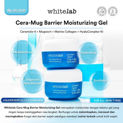 WHITELAB Cera-Mug Barrier Moisturizing Gel Krim Pelembab Moisturizer