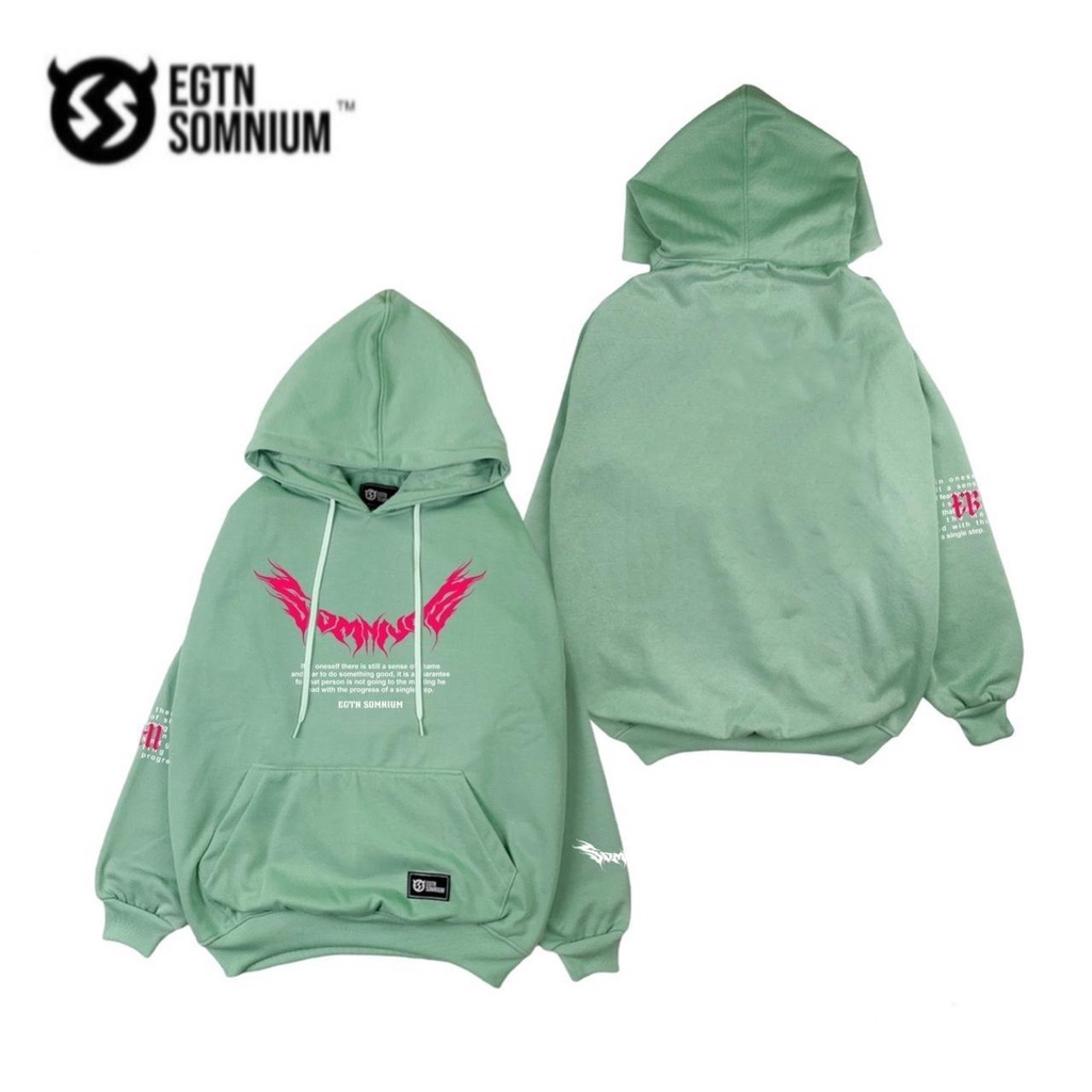 Jaket Sweater  Hoodie Pria keren/ Motif Somnium Hand Varian Warna  Mint Series full Tag  katun flecee