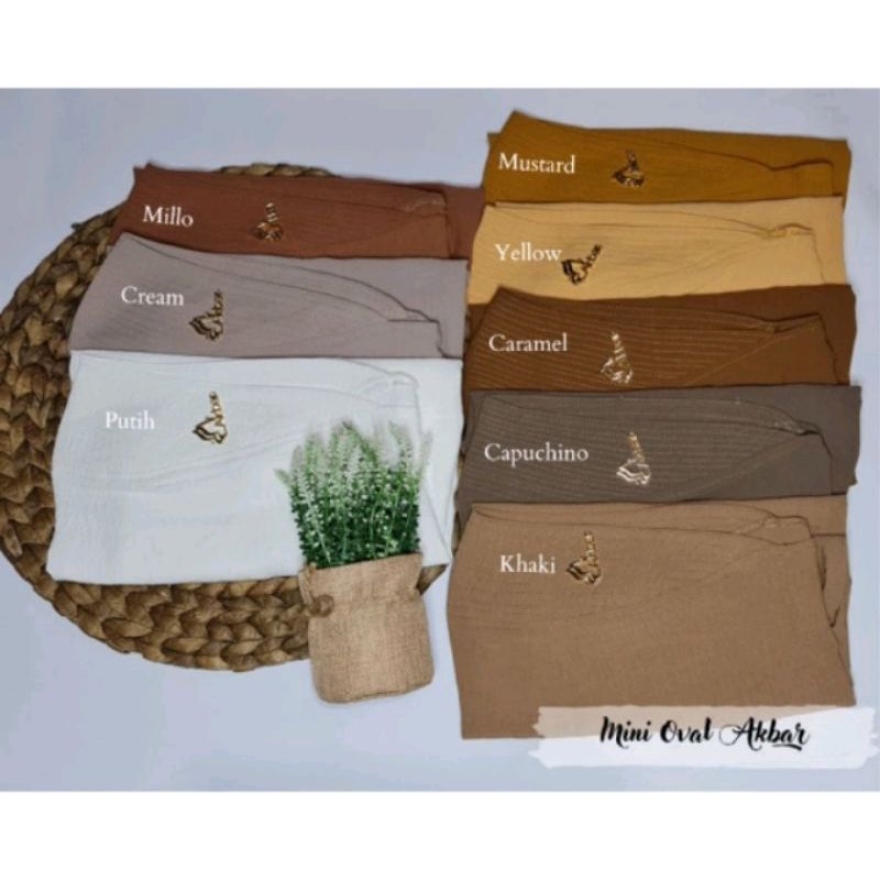 Hijab Jilbab OVAL Mini Pinguin Ori Akbar Marwah Versi Crinkle Air Flow