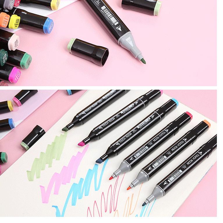 

BIG DISKON touch 80/60/48/36/24/12 Colors Twin Tip Pen Marker Set Dual Head Oily Alcoholic Sketch Markers Brush Pen For Draw Manga Animation Design Art Supplies ♨ 884