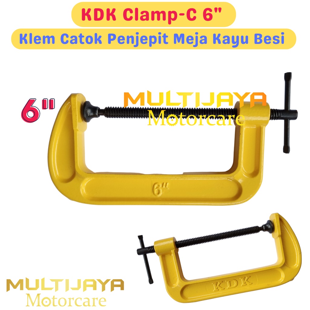 KDK Clamp-C 2&quot; 3&quot; 4&quot; 6&quot; Klem Alat Catok Penjepit Kayu Besi Meja 2 3 4 Inch