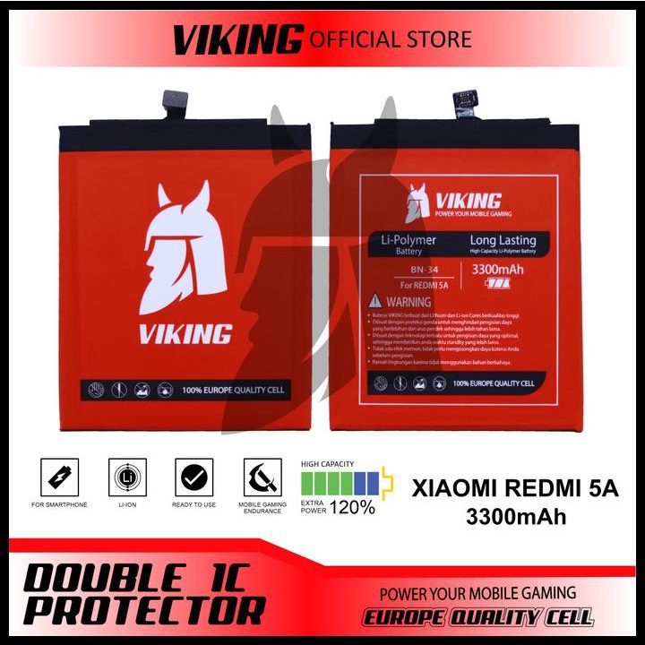 Baterai Viking Xiaomi Redmi 5A Bn34 Double Power