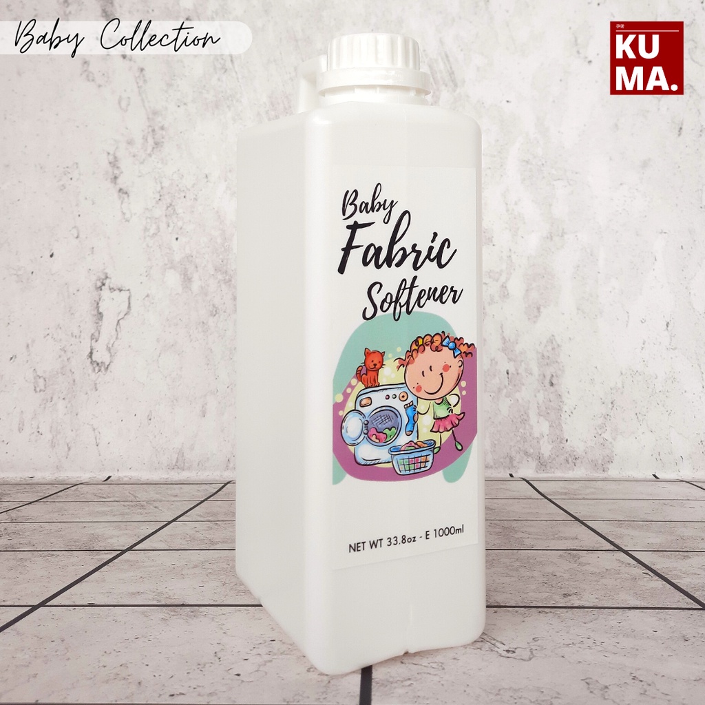 Jerigen Refill Detergent Softener Pakaian Baby 1 Liter Free Sticker | Jerigen Isi Ulang 1000ml Putih Untuk Detergent Sabun Softener Pakaian Bayi