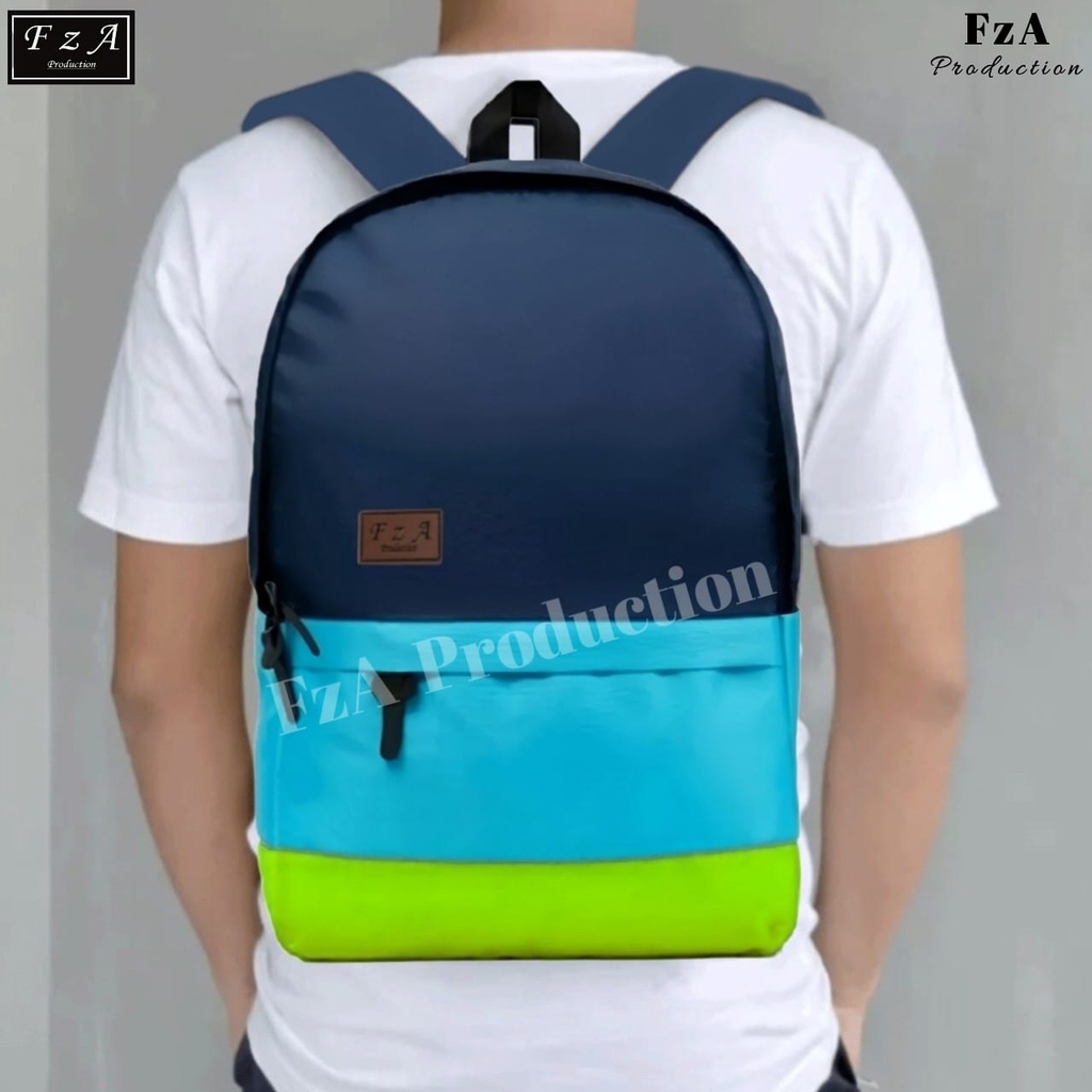 Tas Ransel Punggung Distro Casual Pria Wanita / Tas Ransel Laptop Original - FzA Gratis Dompet BUY 1 GET 1