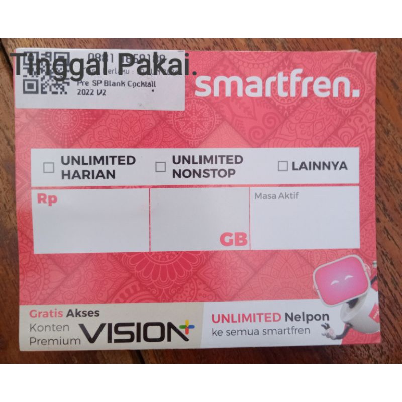 KARTU PERDANA SMARTFREN UNLIMITED 2GB.