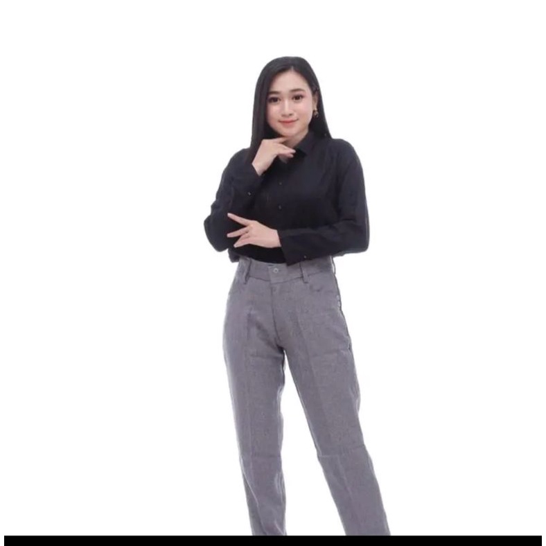 Celana Kerja Wanita Kantor formal bahan dasar kain import ukuran S-5XL