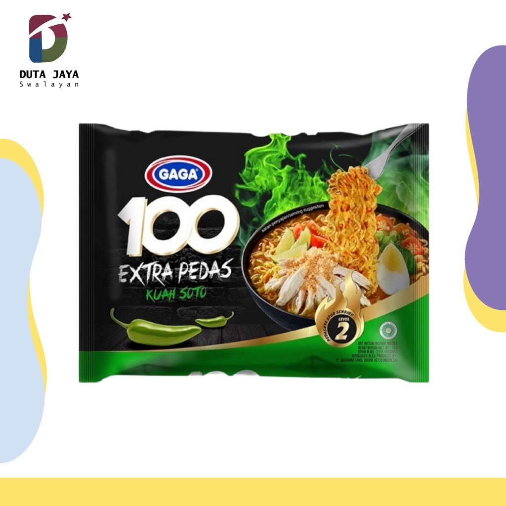 Mi Gaga Mie Instan 100 Extra Pedas Kuah Soto 75 Gram