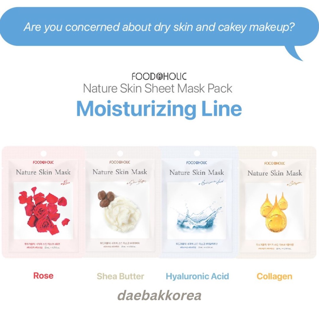 FOODAHOLIC Korea Nature Skin Mask Pack