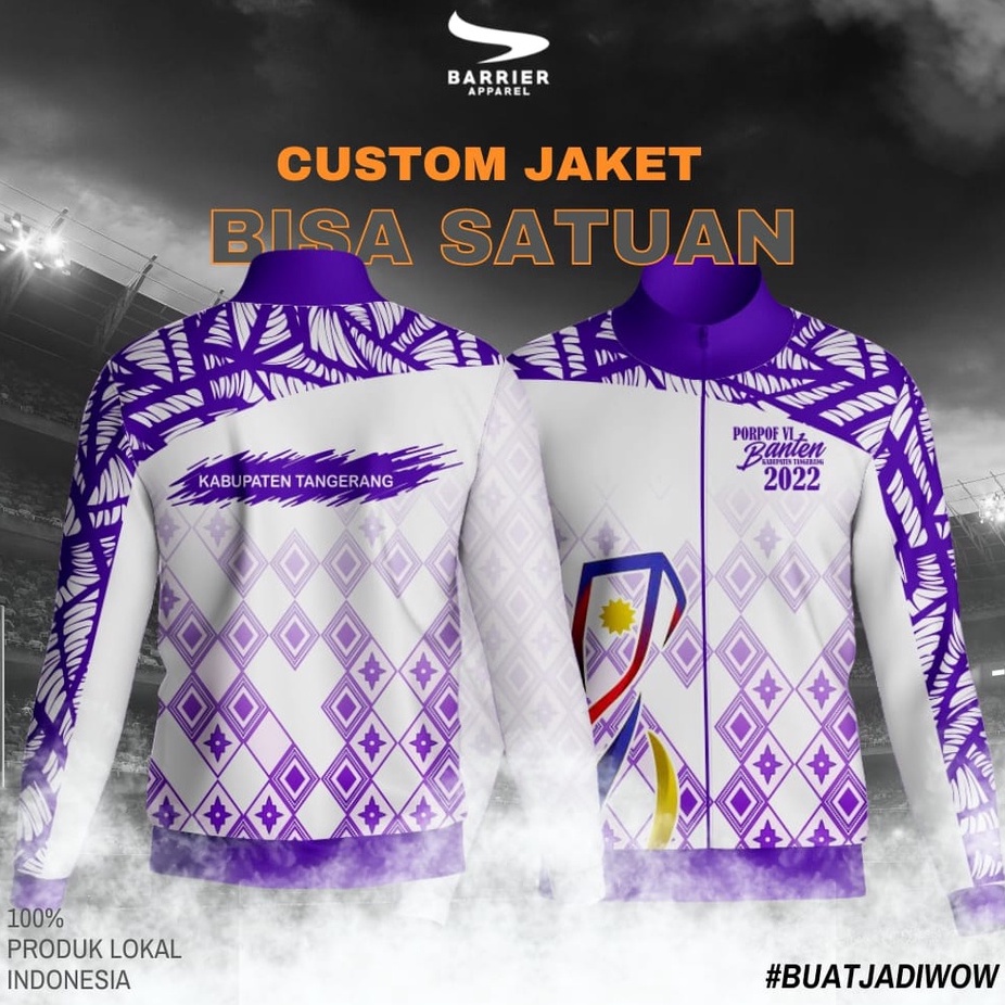 JAKET PRINTING COSTUME KEGIATAN OLAHRAGA PON | PORPROV | PRAPON | POPDA