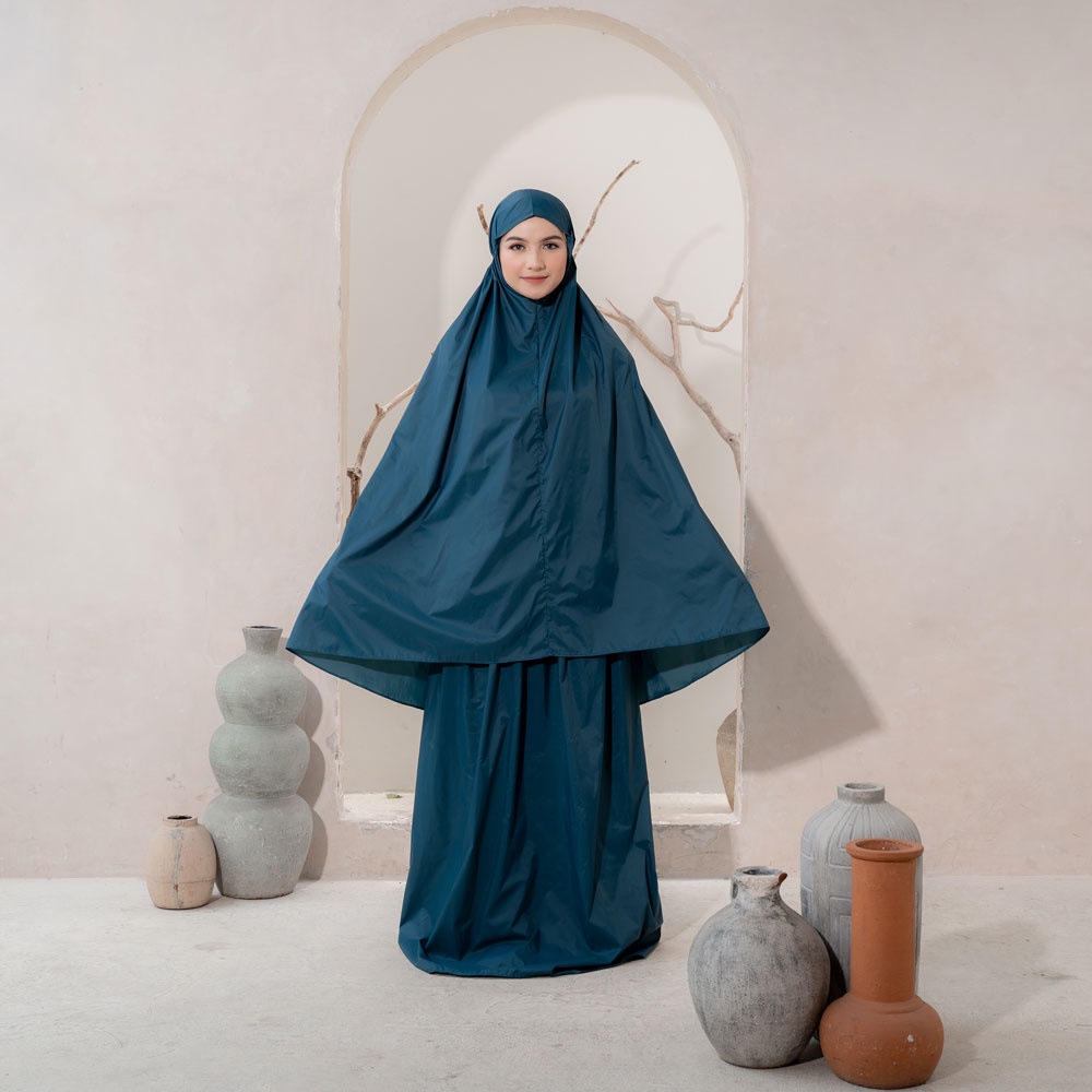 Alif Modern Wear - Mukena Mini Parasut Premium Korea Travel - Deep Teal