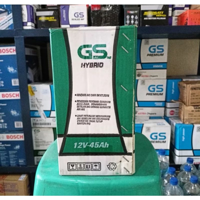 AKI BATERAI BASAH GS GOLDSTAR HYBRID NS60LS/46B24LS CRV HRV VIOS 45AH