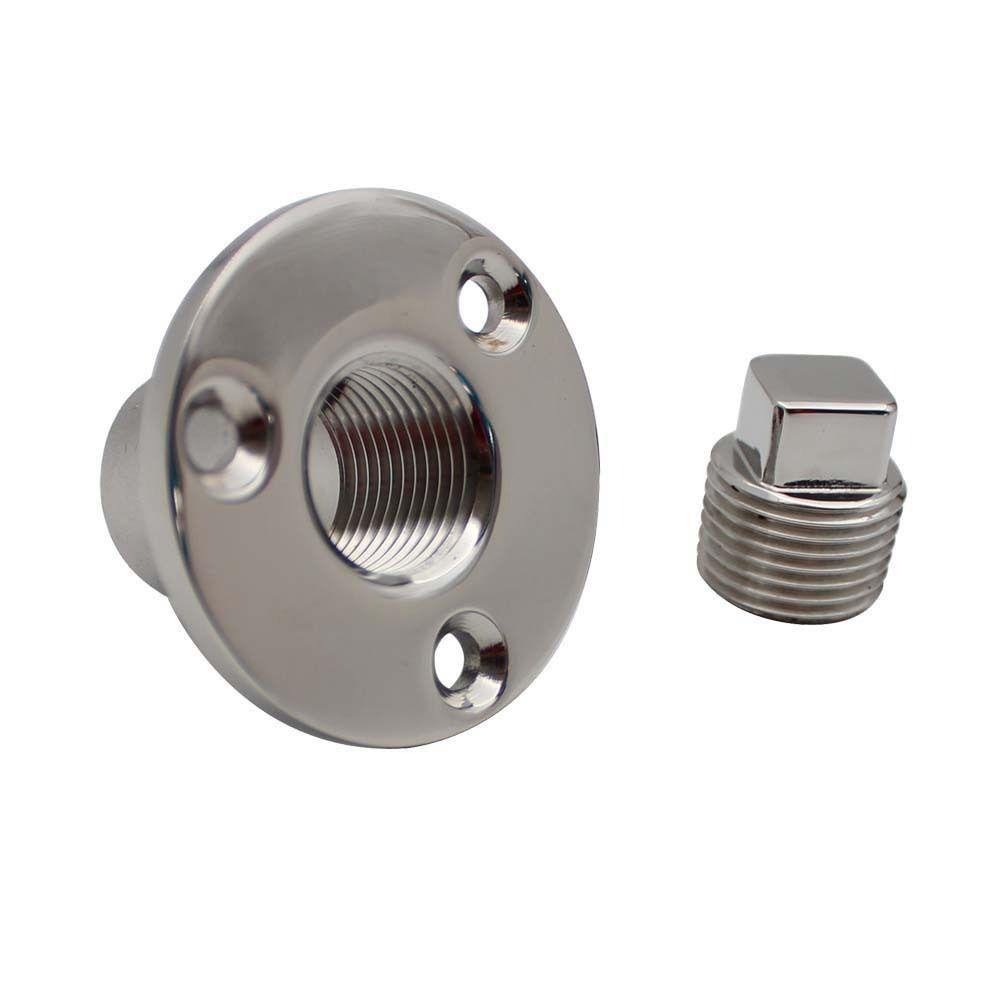 Preva Marine Drain Plug Stopper 1per2inch Stop Kontak Colokan Saluran Pembuangan Lambung Stainless Steel Universal Bung Lubang Bungs Alat