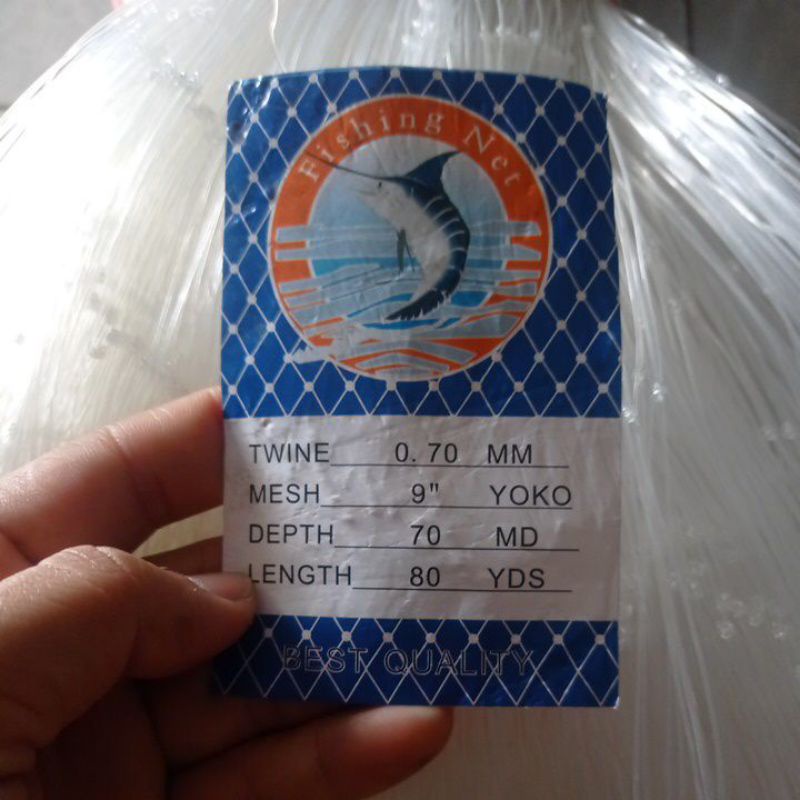 Jaring ikan senar tebal 0.70 9 inchi 70md/80yds yoko pukat ikan jaring ikan besar jaring ikan laut j