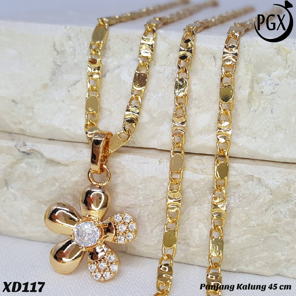 PGX Kalung Wanita Xuping Perhiasan Lapis Emas Aksesoris Fashion Premium - XD117