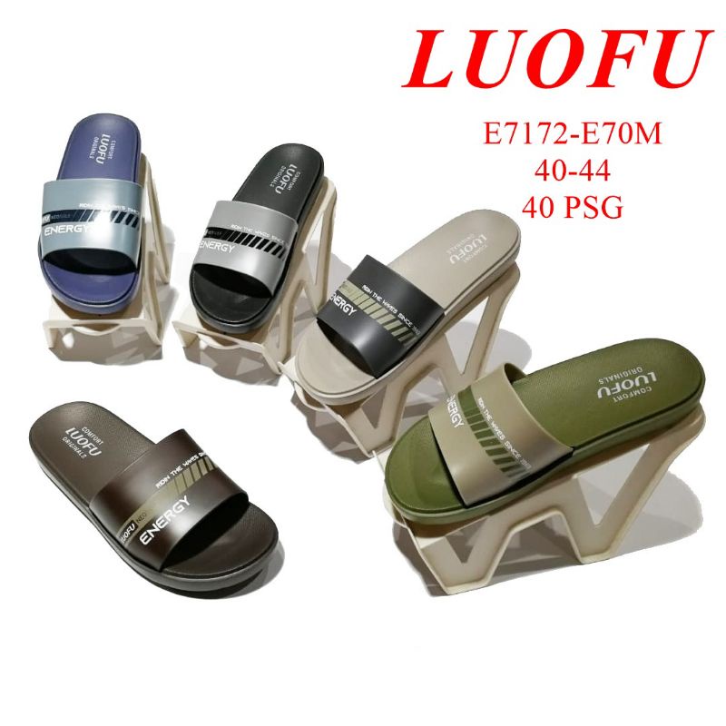 Luofu Sandal Pria slop Sandal Pria jelly Sandal Pria karet size40-44