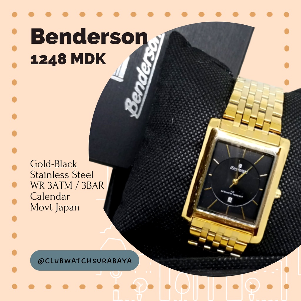Jam Tangan Pria Benderson / Benderson Jam Tangan Pria Analog Type AL 1248 MDK