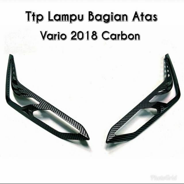 Garnish lampu depan Vario 125 150 new 2018 list lampu depan karbon GMA