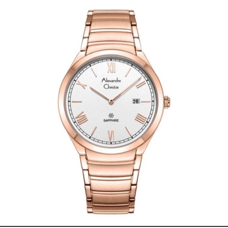 Jam Tangan pria wanita Alexandre Christie 8561 silver dial