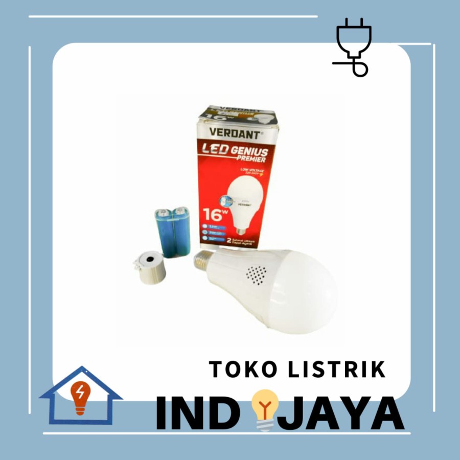 Lampu Led Emergency verdant 16watt putih