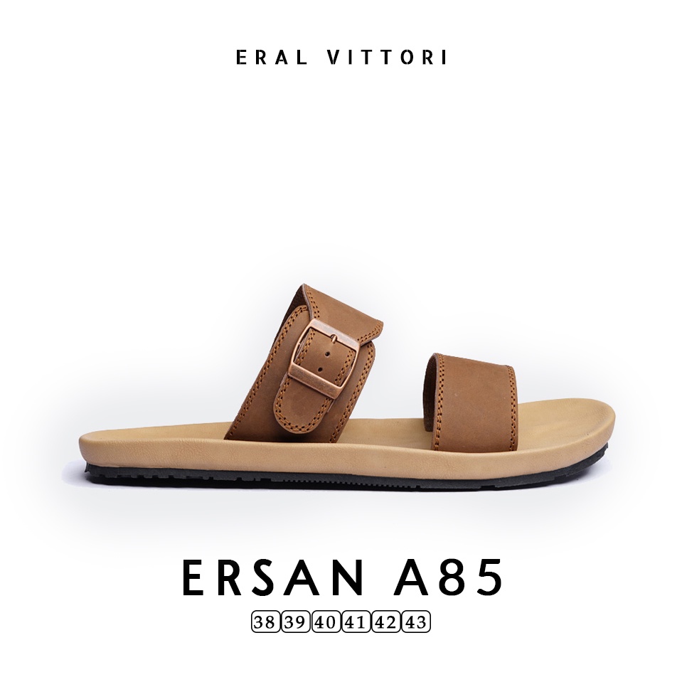 Eral Vittori - Ersan A85 Sandal Santai Harian Pria Kulit