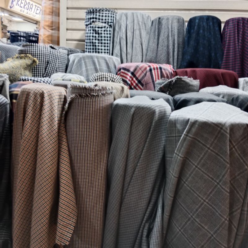 bahan kain tweed chanel meteran(100cm)