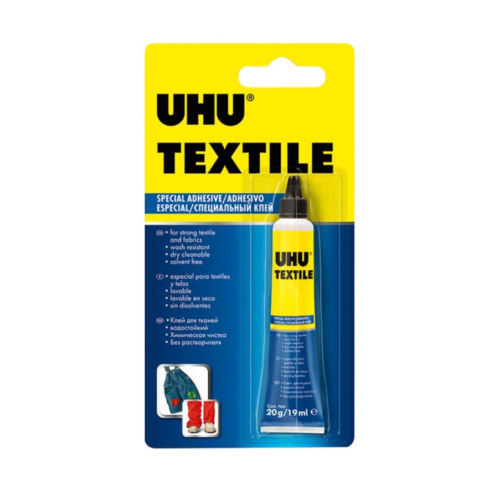 UHU Textile 19ml / Lem Textile / Lem Kain