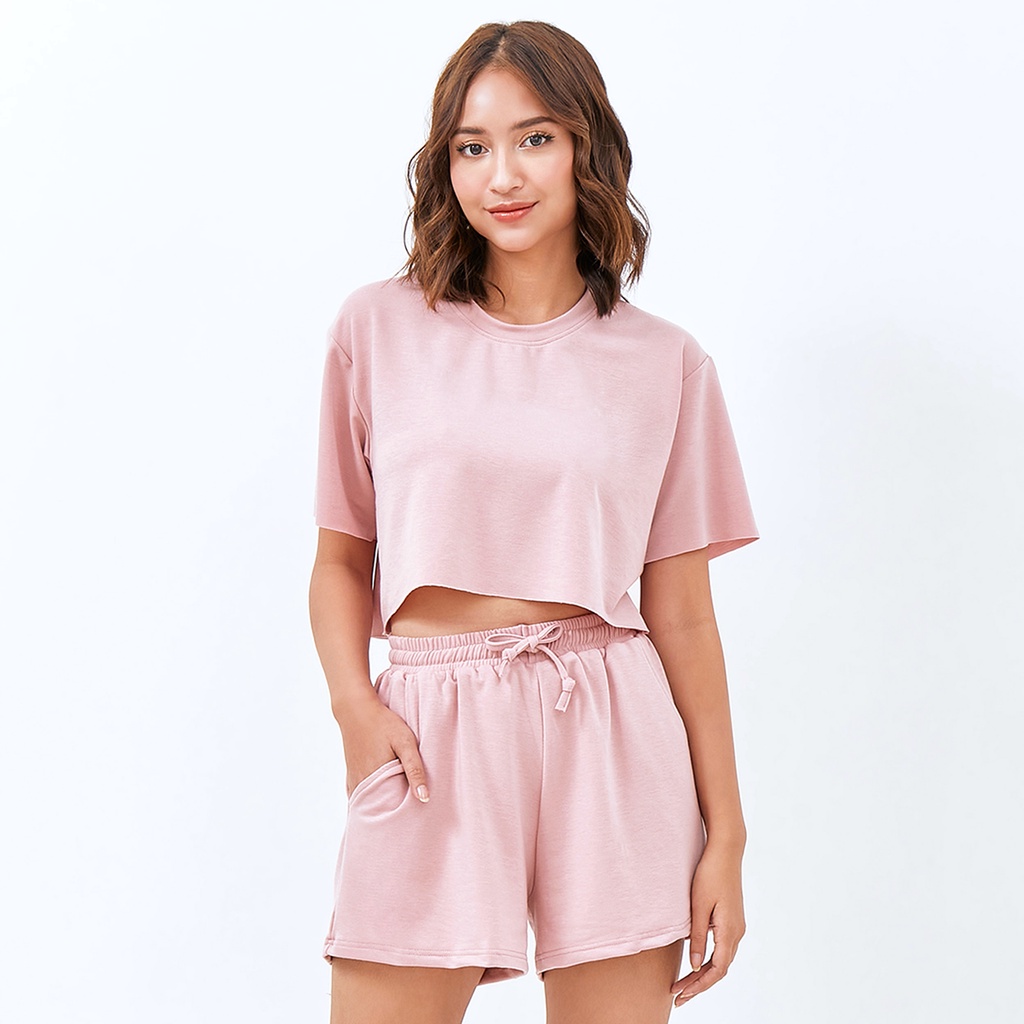 Sundays Attire - VASARI SET / Setelan Wanita Katun Crop Top Celana Pendek