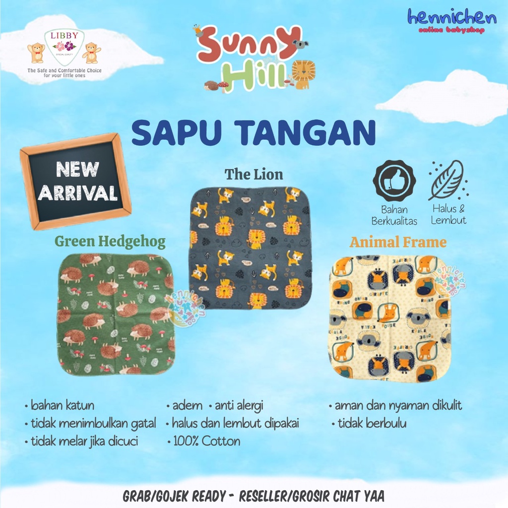 BANYAK MOTIF 3 pcs Sapu Tangan Libby / MIYO Cotton Bahan Lembuti/Baby Baby Print SNI ALL SIZE SUMMER GAMES/ TREE HOUSE /ENCHANTED WILD / TALE OF PRAIRIE / SUNNY HILL / HELLO SUNSHINE / ME A DOWLAND / HAZY ZOO / ISLAND EXPLORER / FANTASIA perlengkapan bayi