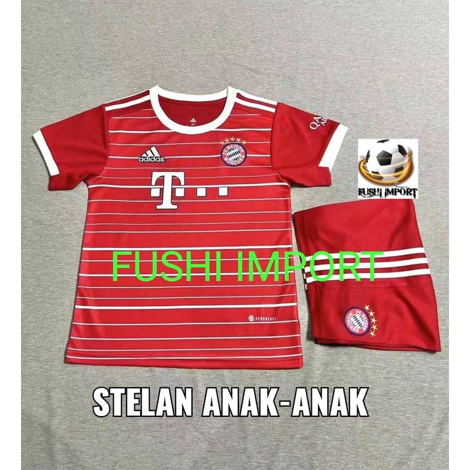 Jersey Baju Bola Anak Munchen Home Kids 2022 2023 Fullset Satu Set Grade Ori