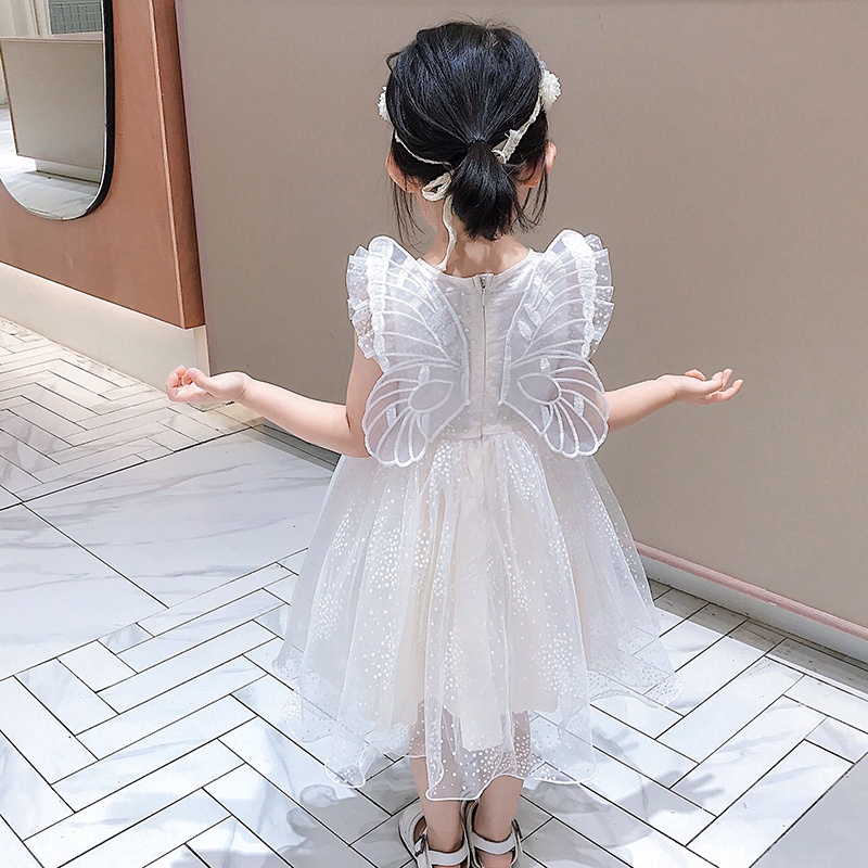 DR72-Dress Pesta Anak Perempuan Fashion Korea Butterfly Wing