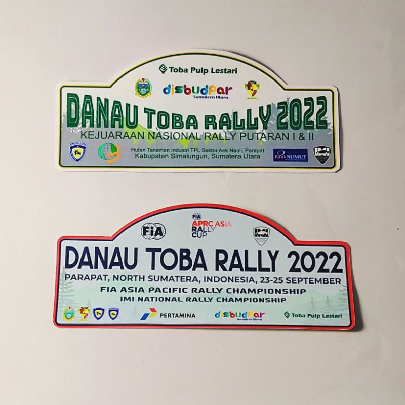 stiker sticker rally APRC danau toba rally 2022