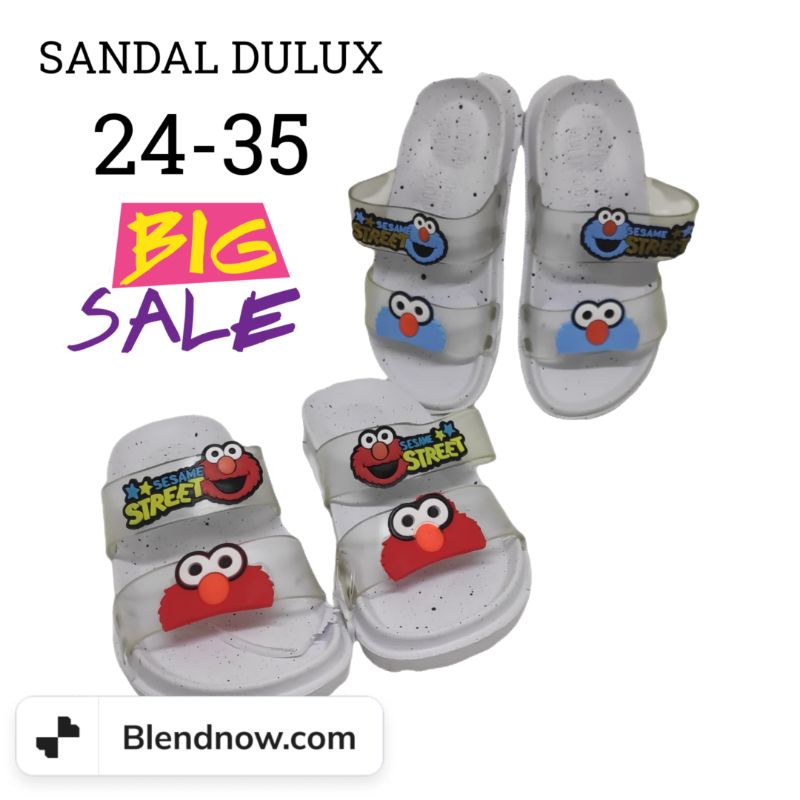 SANDAL ANAK ELMO SESAME STREET DULUX 24-29