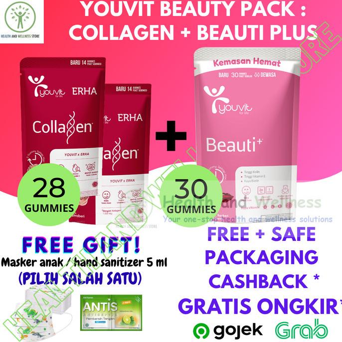 PAKET YOUVIT BEAUTY PACK KECANTIKAN YOU VIT ERHA COLLAGEN 28 BEAUTI 30