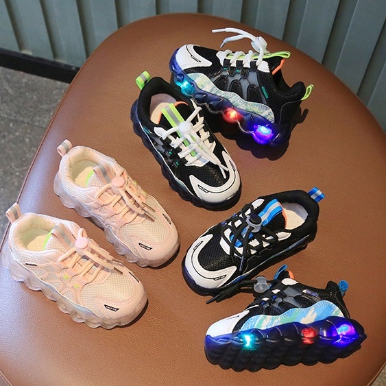 Zoobby LED Sepatu Anak Sport Sneaker Anak Size 21-30 Usia 1-5 Tahun