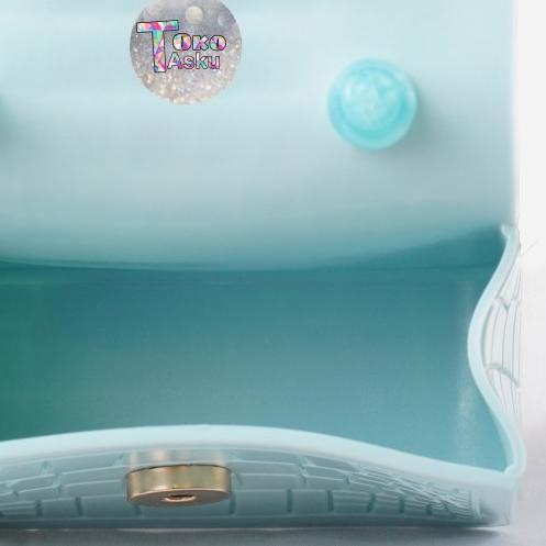 TAS JELLY GLOSSY MINI CROCO MAGNET | TAS JELLY MUTIARA - Merah