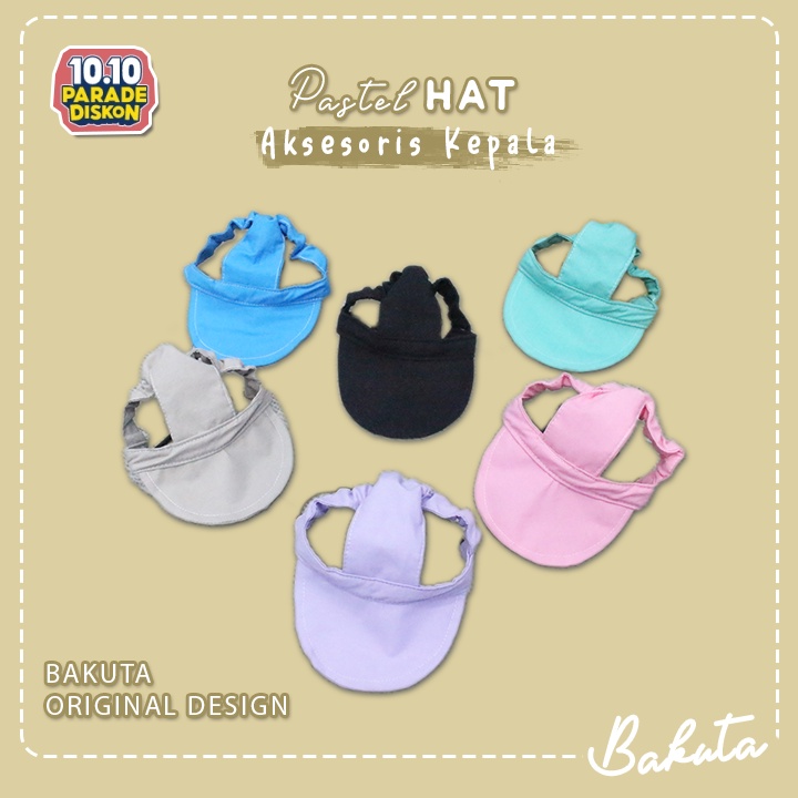 Topi Kucing dan Anjing Lucu motif Pastel Hat adult dan kitten Ada Lobang Telinga - Baju Kucing Tangerang