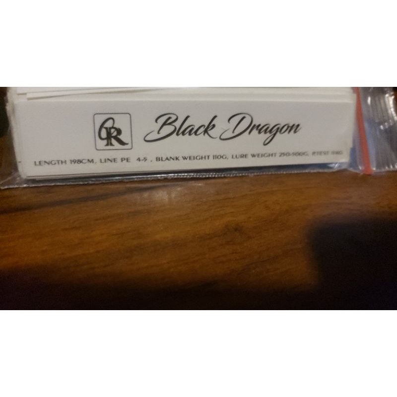 CRI , BLANK JORAN ROD XWRAP BLACK DRAGON FREE DECAL