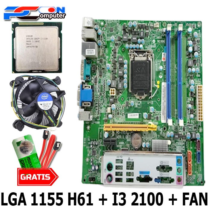 Paket Hemat Mainboard LGA 1155 H61 ONBOARD Dan Processor I3 2120 SAMSUNG