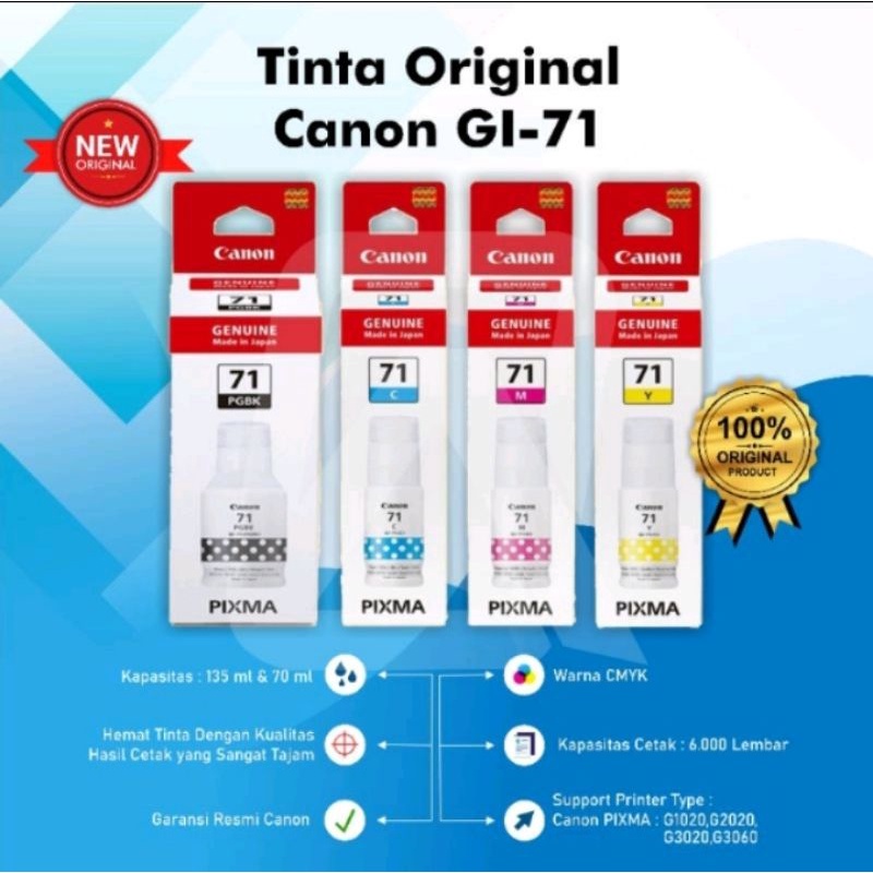 Tinta Canon GI-71 GI71 GI 71 G1020 G2020 G3020 G3060