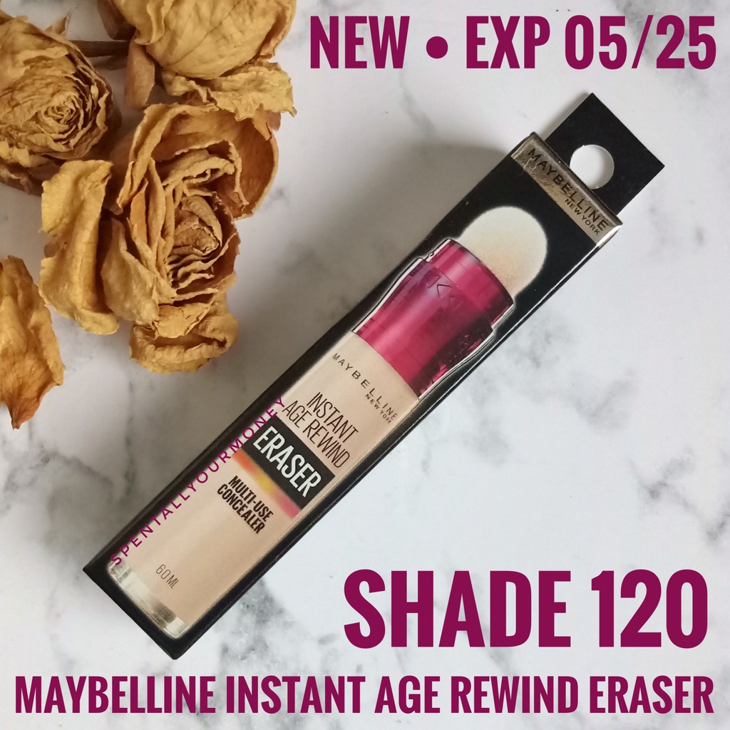 Jual New Maybelline Instant Age Rewind Eraser Concealer Shade 120 Light Shopee Indonesia 6959