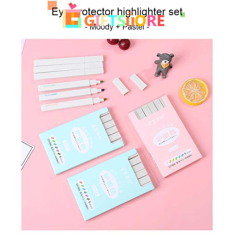 

✨COD COD multicolor pena stabilo siswa 6PCS/set Stabilo / highlighter pastel 6 colors warna-GS