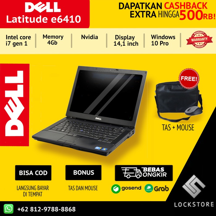 {bekas} dell latitude e6410 core i7 seri bisnis handal original Diskon